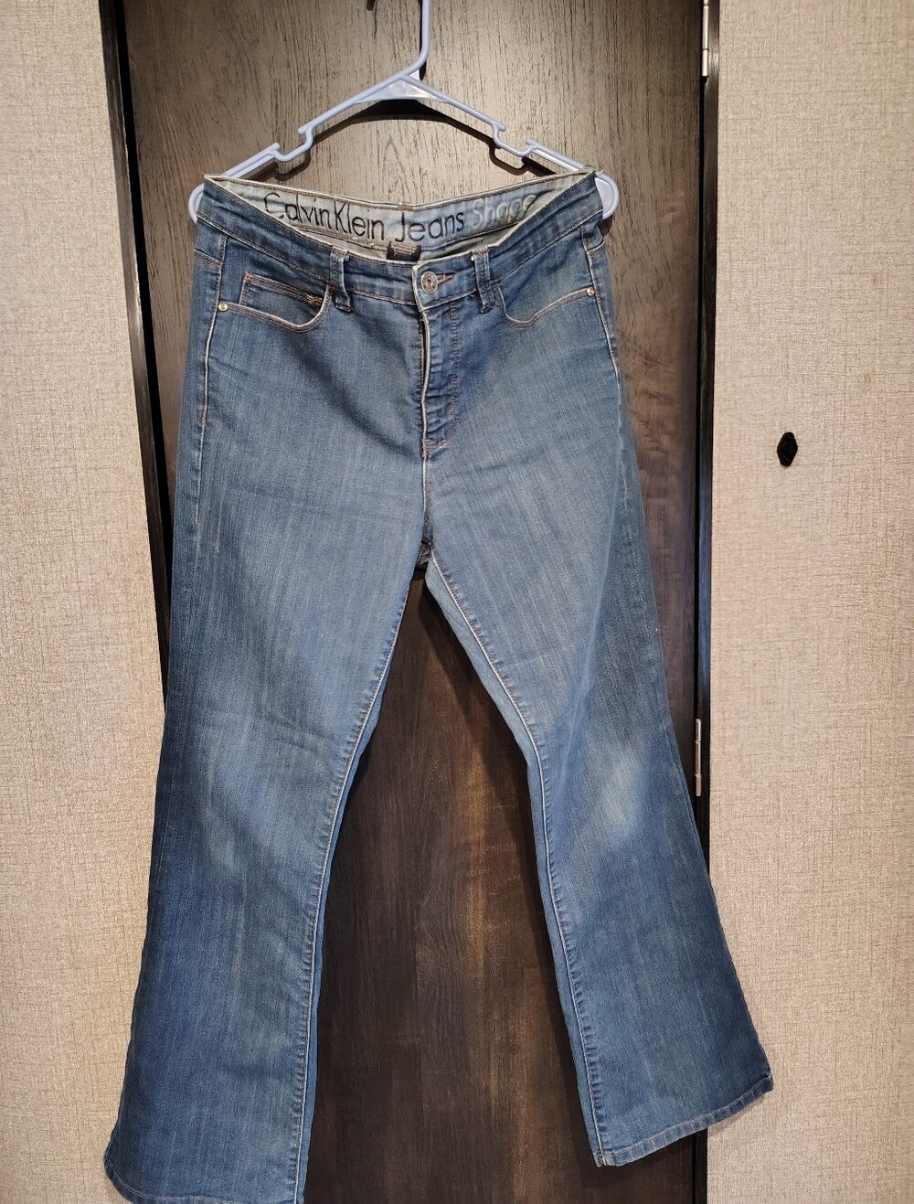Calvin Klein Women's 31/12 Blue Wide-Leg Jeans